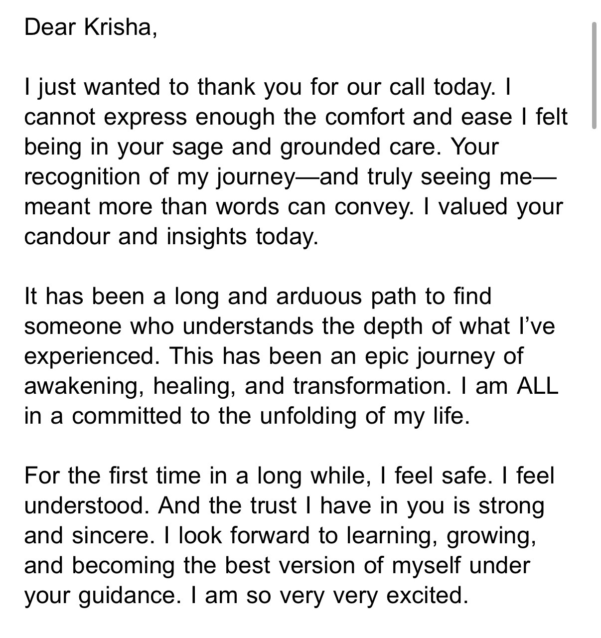 Soulhome Testimonial