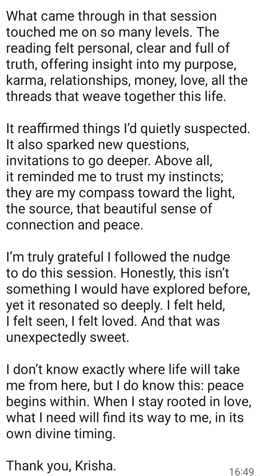 WhatsApp Testimonial